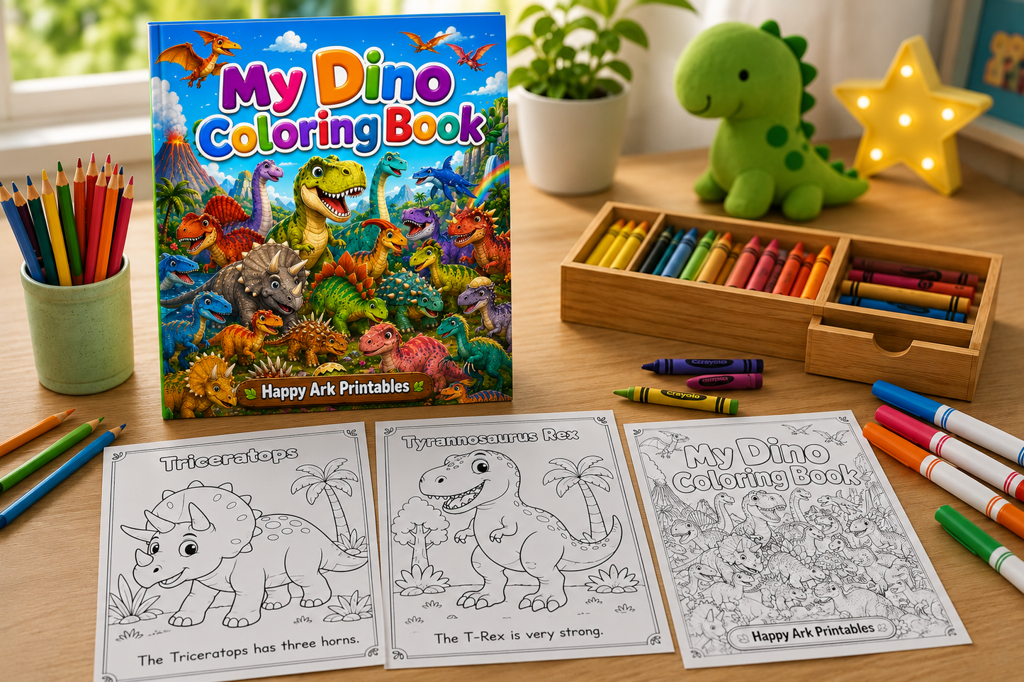 Dino Coloring Book for Kids | 31 Printable PDF Pages