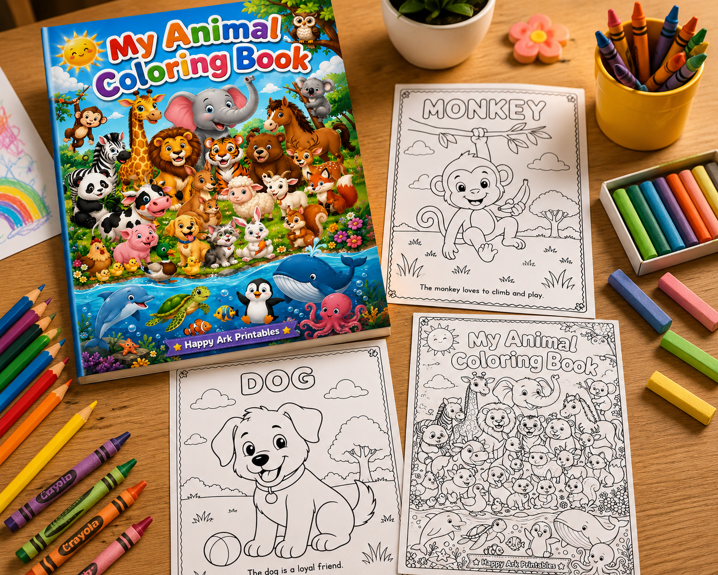 Animals Coloring Book for Kids | 31 Printable PDF Pages